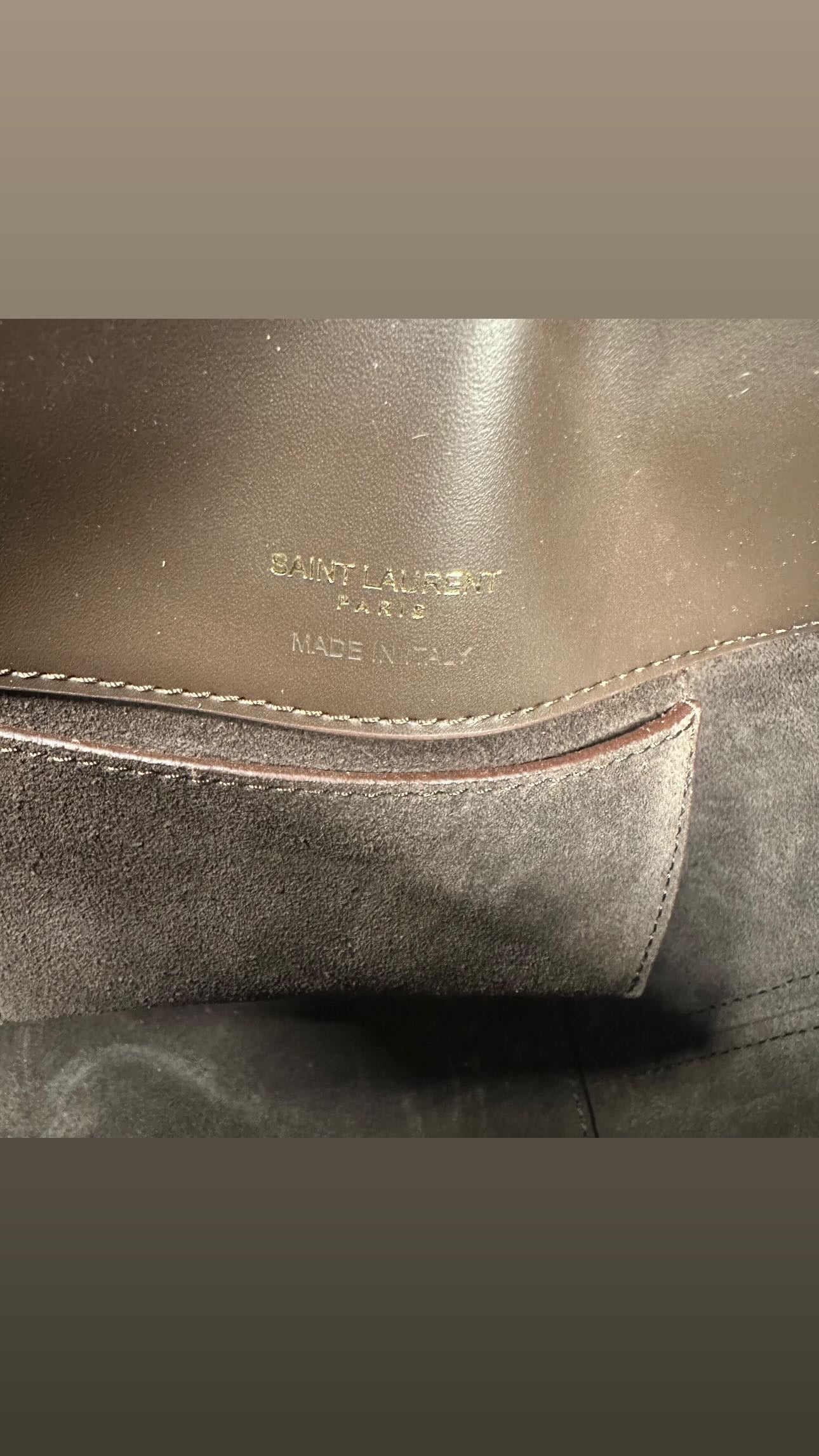 Yves Saint Laurent calfskin leather bucket bag