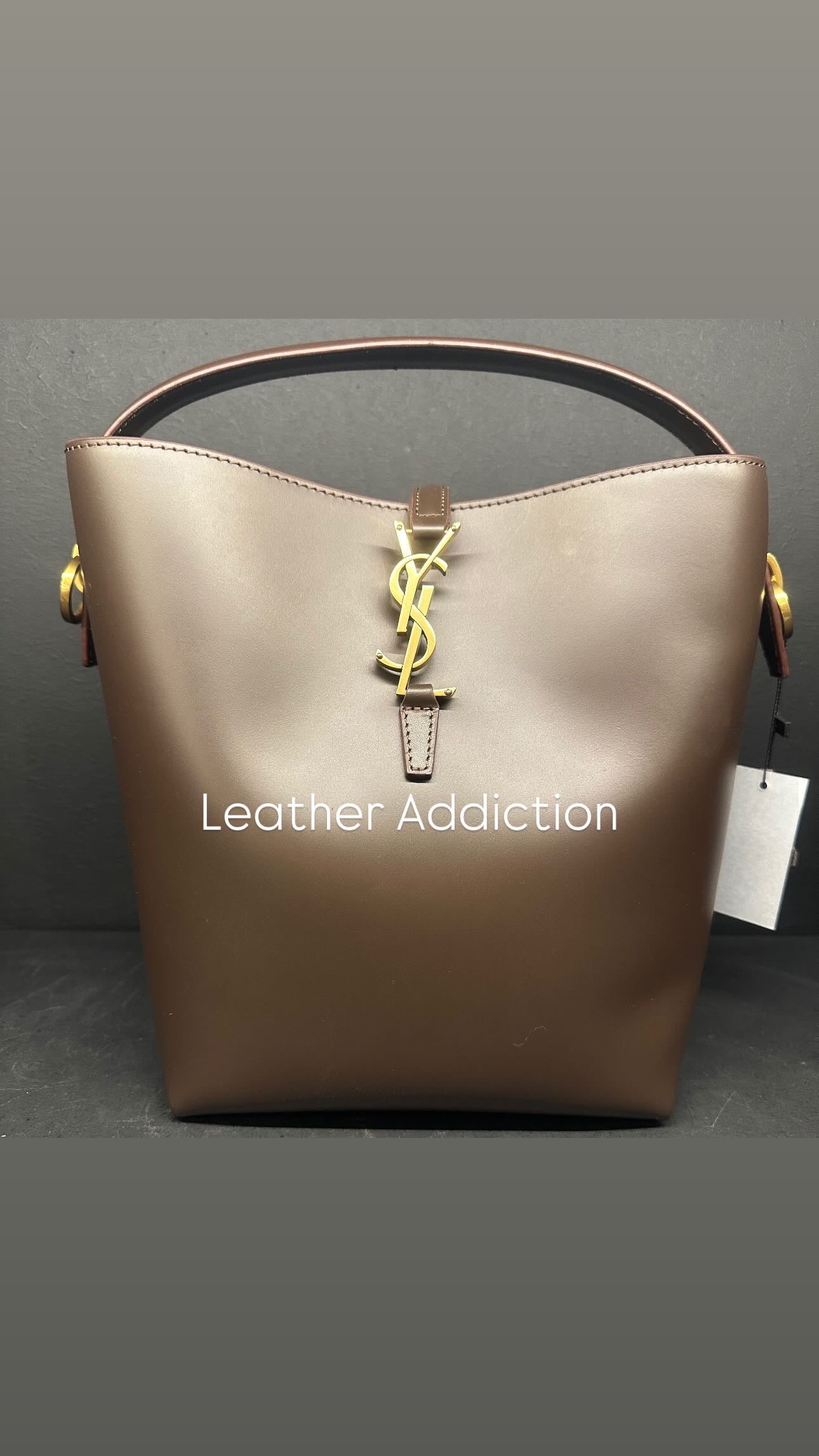 Yves Saint Laurent calfskin leather bucket bag