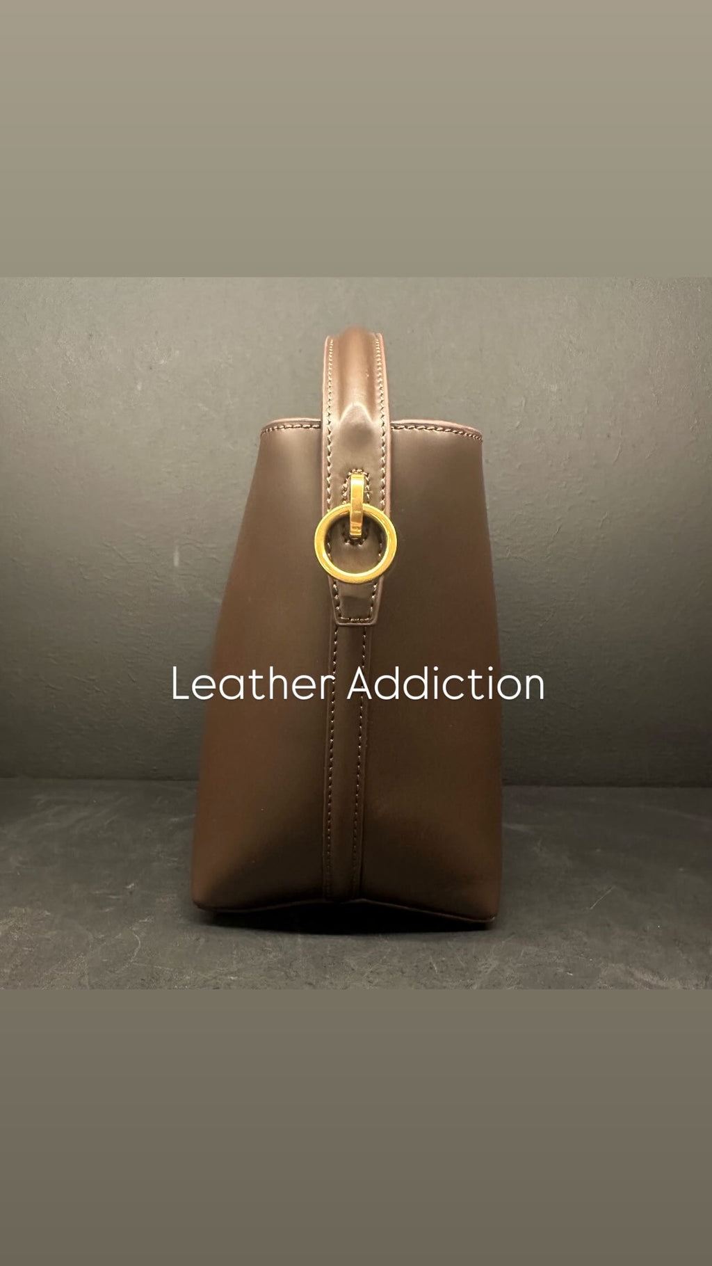Yves Saint Laurent calfskin leather bucket bag
