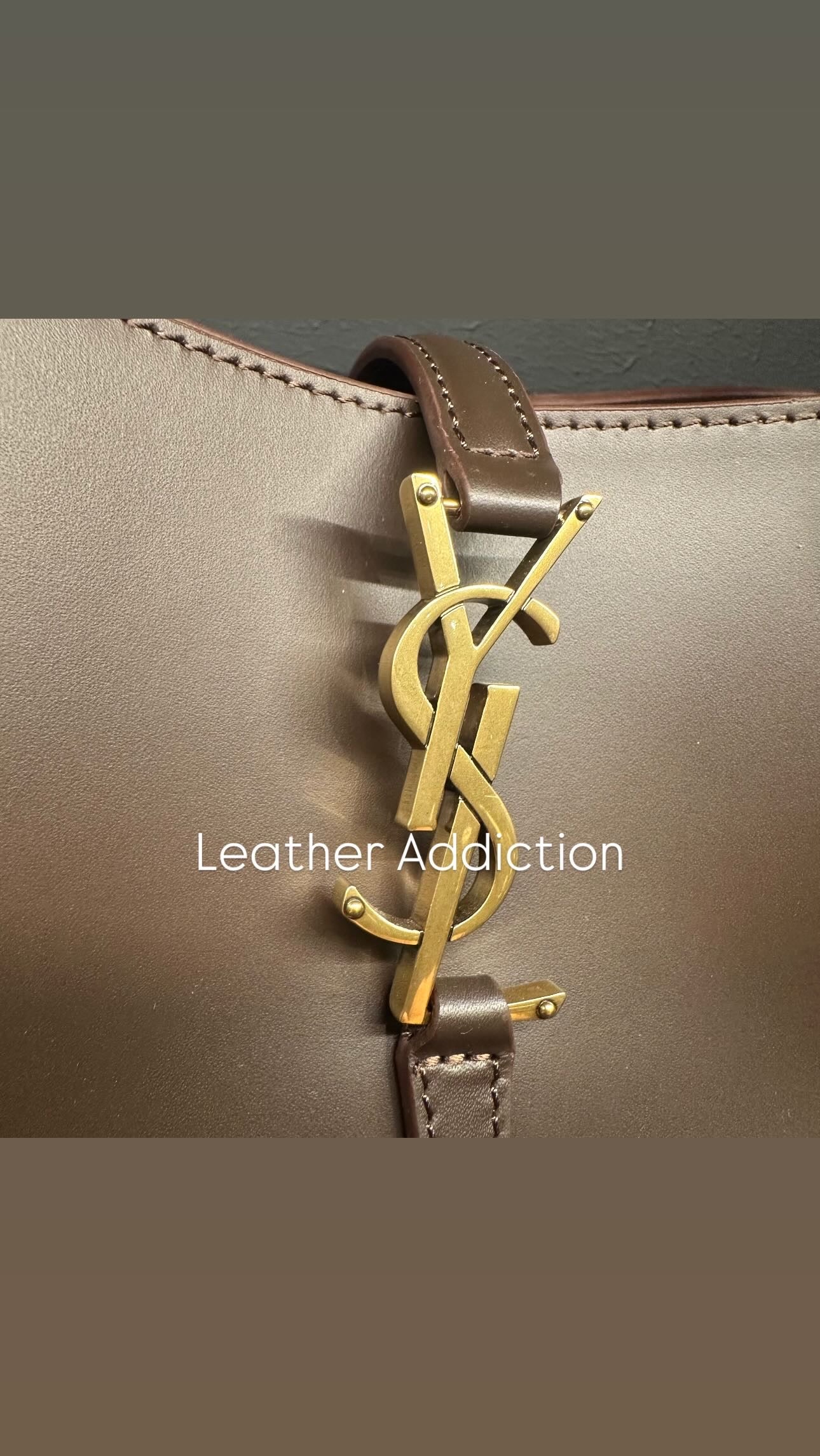 Yves Saint Laurent calfskin leather bucket bag