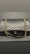 CHANEL Calfskin Travel  Flap Bag Black