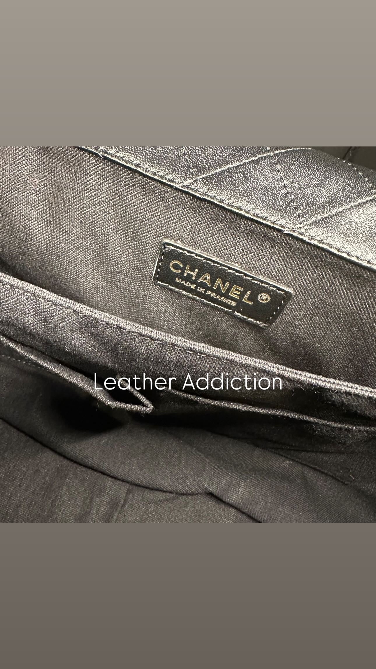 CHANEL Calfskin Travel  Flap Bag Black